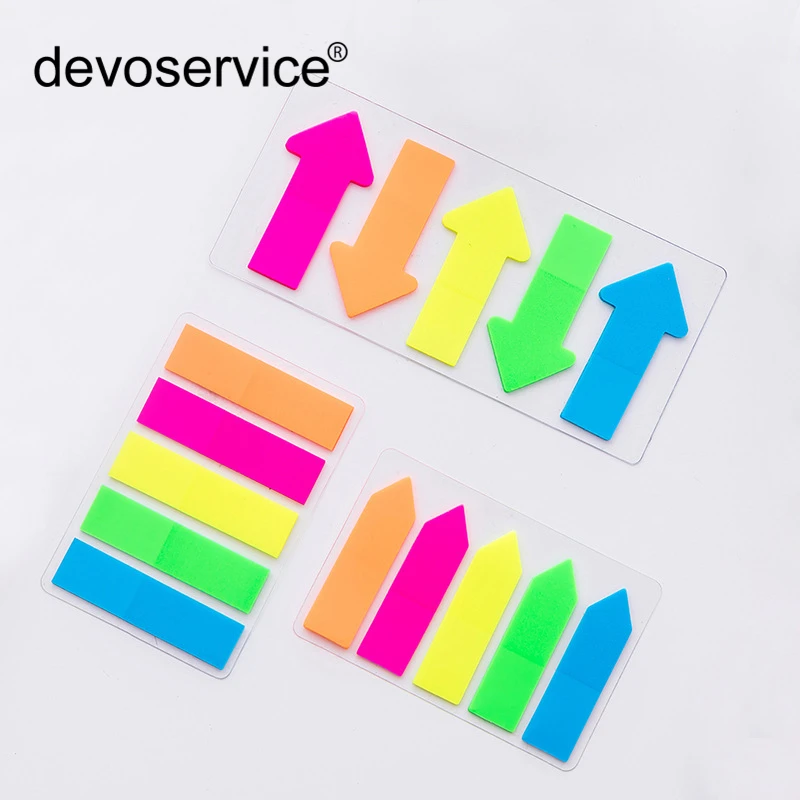 100 Trang Huỳnh Quang Nhãn Giấy Dán Ghi Chú Trong Suốt Chỉ Số Đánh Dấu Trang Miếng Dán Kawaii Đồ Văn Phòng Phẩm Miếng Dán Dấu Cờ