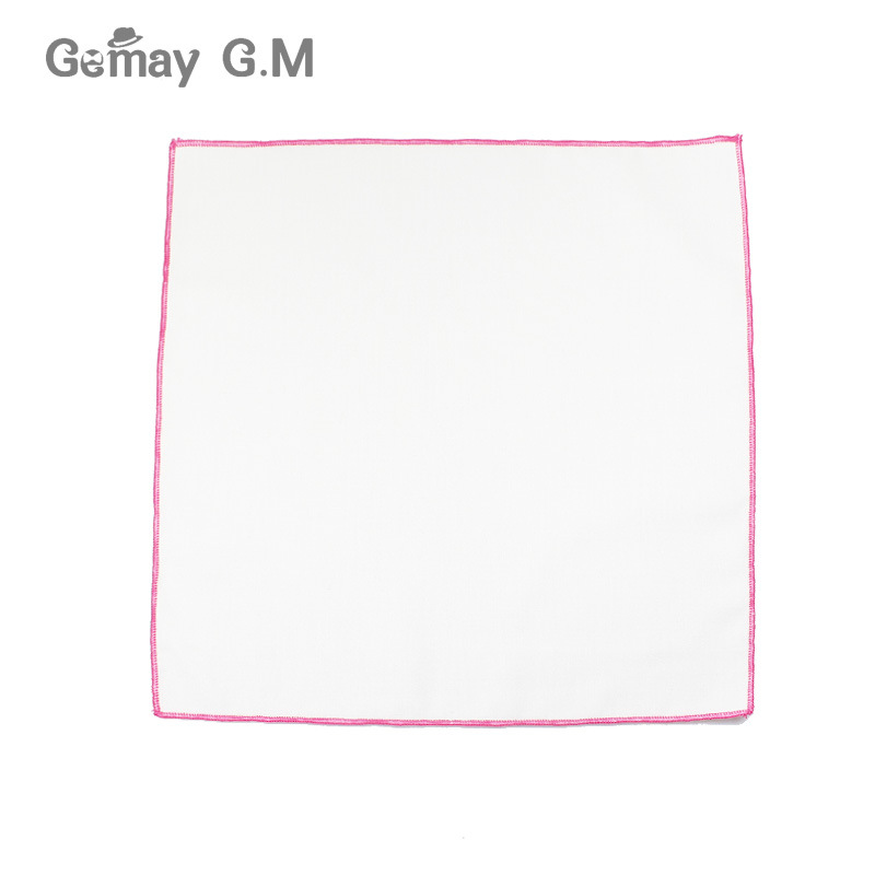 Fashion Cotton Handkerchiefs White Hanky Solid Pocket Square Mens Casual Suit Square Pockets Handkerchief Towels