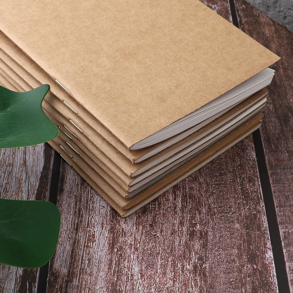 Creative Kraft Paper Traveler Notebook Inside Page Diary Notebook Blank Line Book