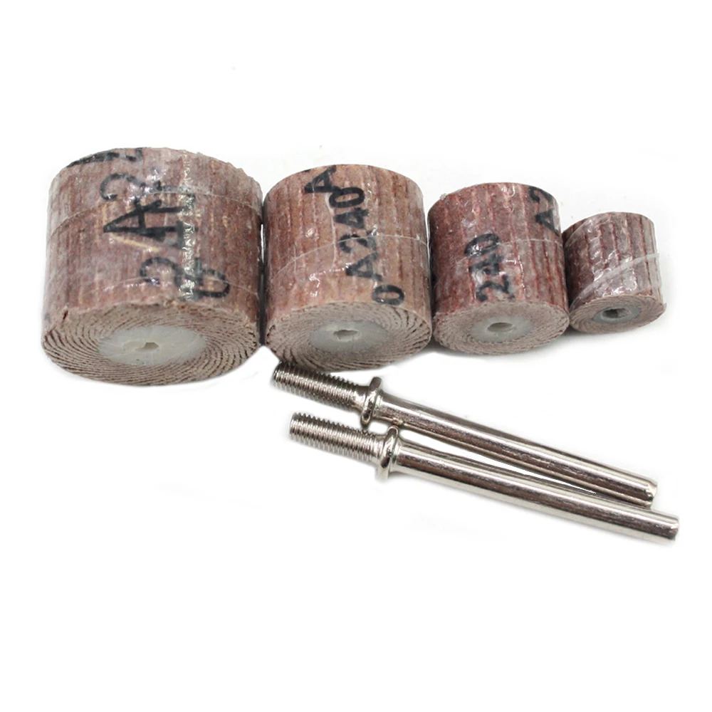 24pcs Flap Wheels SandPaper Polishing Bits Grinding Head for Rotary Dremel Tools Abrasive for Woodworking Removing Rust and Burr