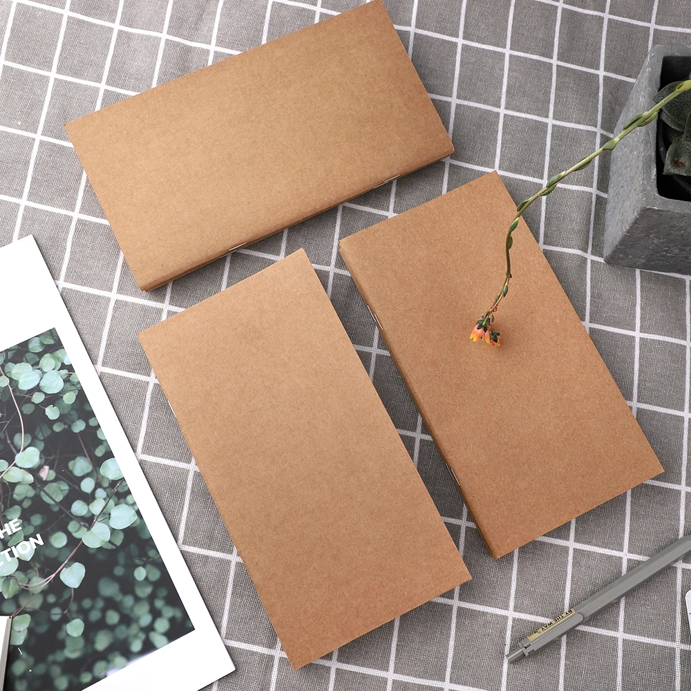 Creative Kraft Paper Traveler Notebook Inside Page Diary Notebook Blank Line Book