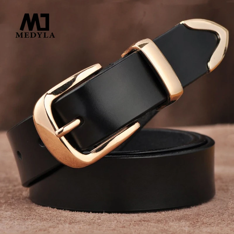 MEDYLA Nữ Dây Đeo Cổ Tất Cả Trận Đấu Nữ Ngắn Gọn Chính Hãng Dây Da Nữ Dây Nguyên Chất Màu Thắt Lưng Cao Cấp Quần Jean dây L27