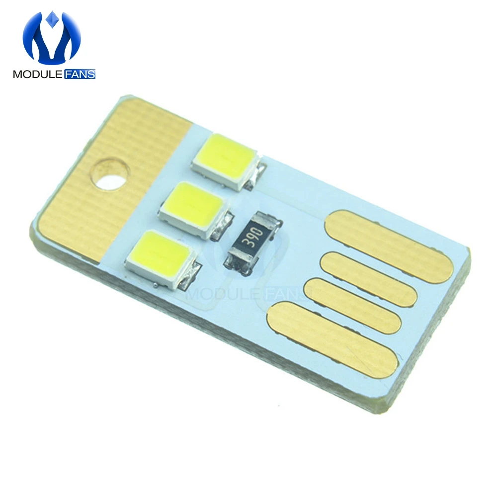 10PCS Mini Night USB LED Keychain Portable Power White Board Pocket Card Lamp Bulb LED