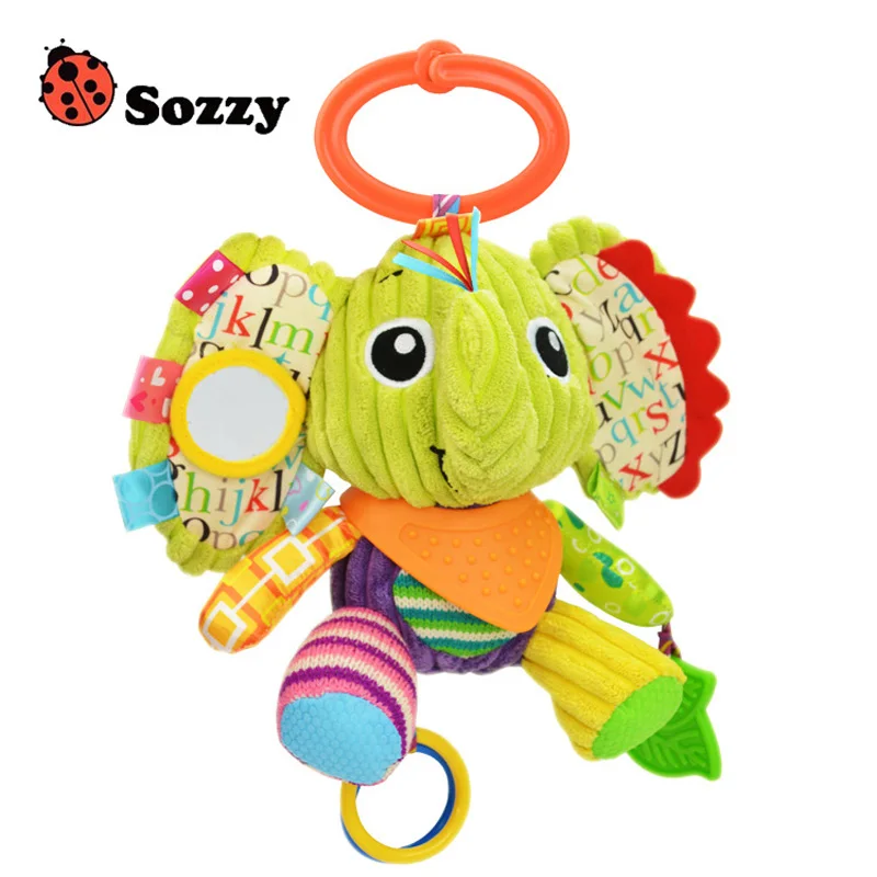 Sozzy-赤ちゃん用のぬいぐるみ,ベビーベッド用のガラガラ,ベビーベッドに掛けるバギー,キツネ,フクロウ,象,プラケートアクティビティ,教育玩具