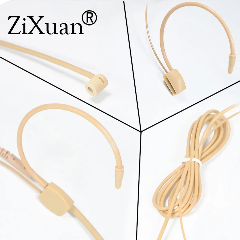 Diadema con micrófono unidireccional para Shure Sennheiser AKG MiPro Audio Technica 4 pines 3 pines TA4F bloqueo de 3,5mm