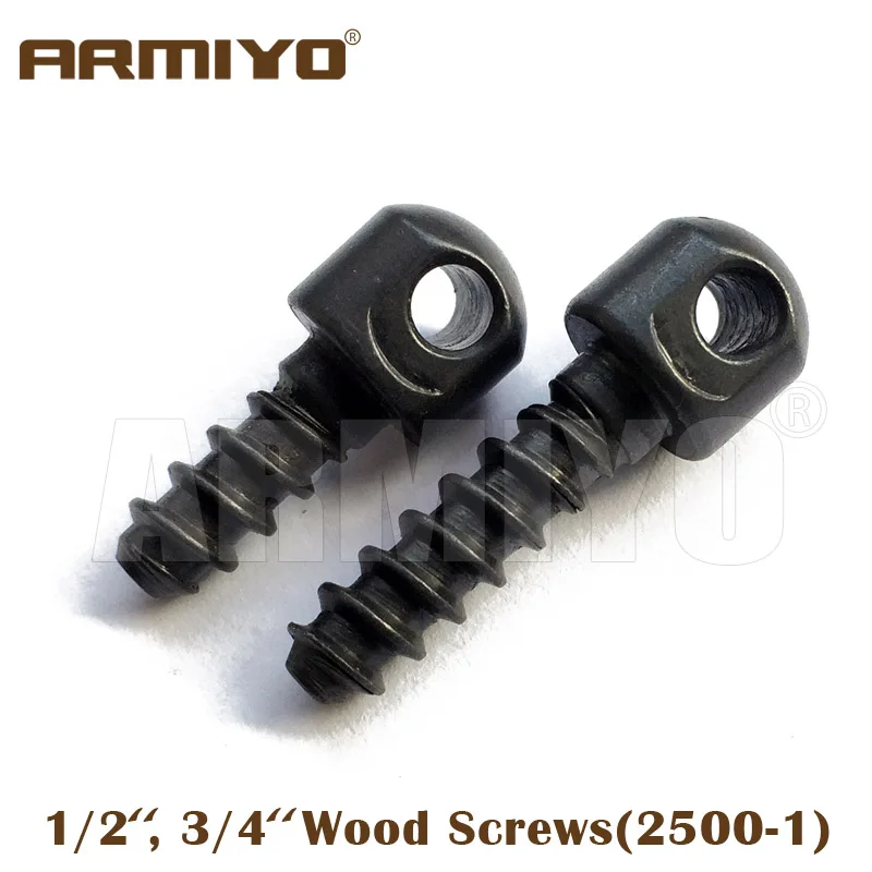 Armiyo Tactical 1/2 "3/4" śruby do drewna pasują do większości dwójbiegunów myśliwskich i akcesoriów do strzelania