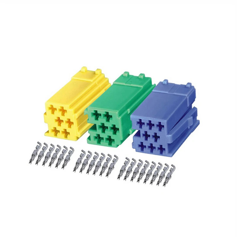 Âm Thanh xe hơi Cable Phụ Mini ISO Nam Khối Thiết Bị Đầu Cuối Ổ Cắm Nối Sửa Chữa Kit Set MINI ISO Adapter