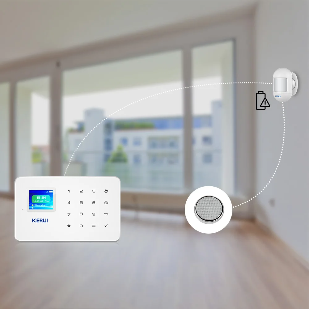 KERUI Mini Không Dây Cảm Biến Chuyển Động Cảm Biến Báo Động Báo Có Từ Tính Đế Xoay Cho G18 W18 Nhà Hệ Thống Báo Động