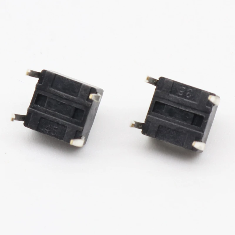 50 unids/lote 6x6x4,3 MM 4PIN G89 botón táctil Micro interruptor enchufe directo auto-reinicio DIP Top cobre