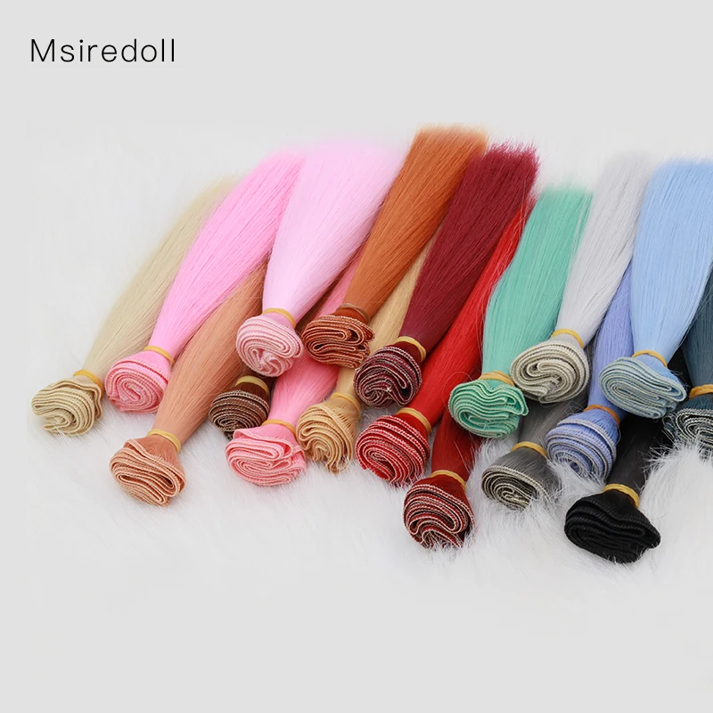 Msiredoll Bjd Tóc Giả 15*100CM Hoặc 20*100CM Hoặc 25*100CM Tóc Búp Bê Dành Cho 1/3 1/4 1/6 Tóc Thẳng Tóc Búp Bê Bjd Tóc Giả Tự Miễn Phí Vận Chuyển