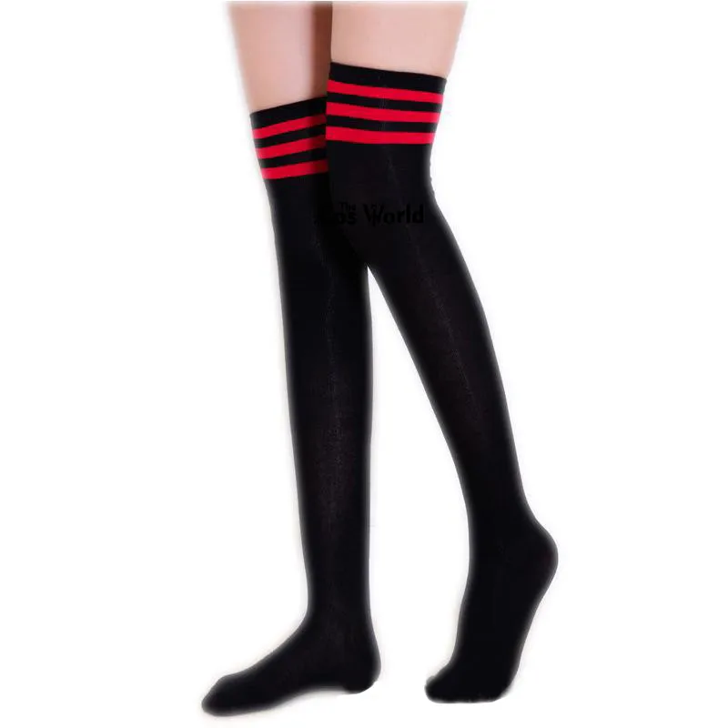 16 colori Delle Donne Autunno Inverno Il Riscaldamento Strisce Calza Sopra Il Ginocchio Calzini e Calzettoni Coscia Highs Per Anime Scuola Uniforme