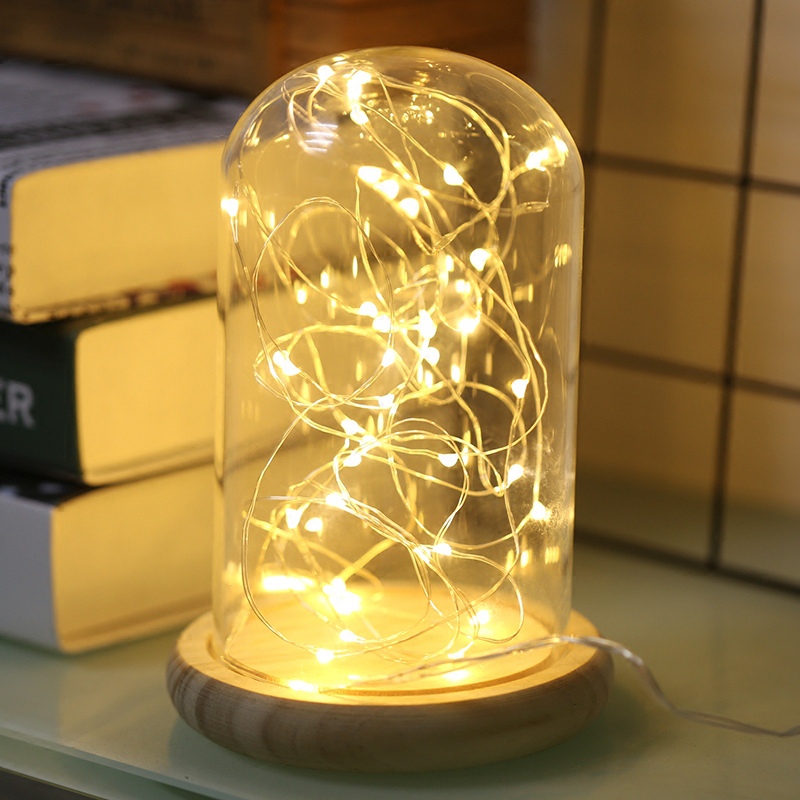 Paquete de 4 guirnaldas de luces LED con enchufe USB, guirnaldas de luces de cobre alimentadas para fiesta, boda, habitación interior, decoración de luces de árbol de Navidad