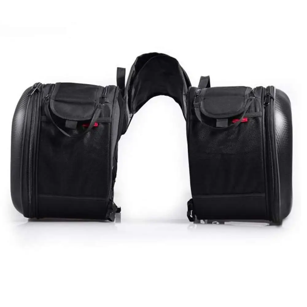 Mais novo motocicleta à prova dwaterproof água corrida moto capacete sacos de viagem mala alforjes + um par capa de chuva + plásticos