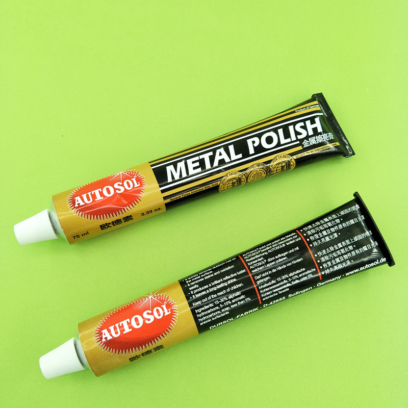ドイツ AUTOSOL 金属研磨ペースト傷修復金属バンドバッグジッパー研磨銅県 50 グラムに 100 グラム