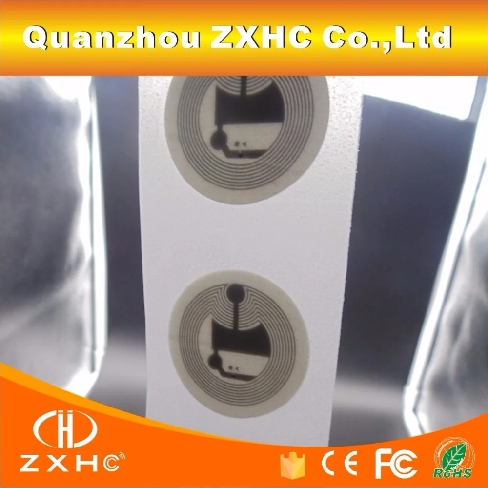 (10 Cái/lốc) 25Mm Trắng NFC Dán Giao Thức ISO14443A13.56MHz NTAG 213 Đa Năng Nhãn Thẻ RFID Và Tất Cả NFC Điện Thoại