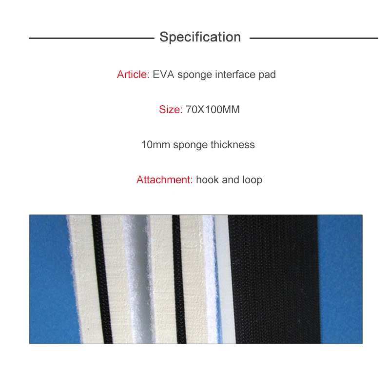 70*100mm Rectangle Soft Sponge Interface Pad Damping Pad for Sander Backing Pad Abrasive Tools Accessories - Hook and Loop