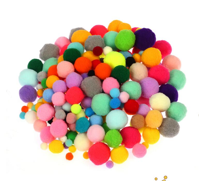 Plush Stick/Pompoms สายรุ้งสี Shilly-Stick การศึกษา DIY ของเล่น Handmade Art Craft ความคิดสร้างสรรค์พัฒนาของเล่น GYH