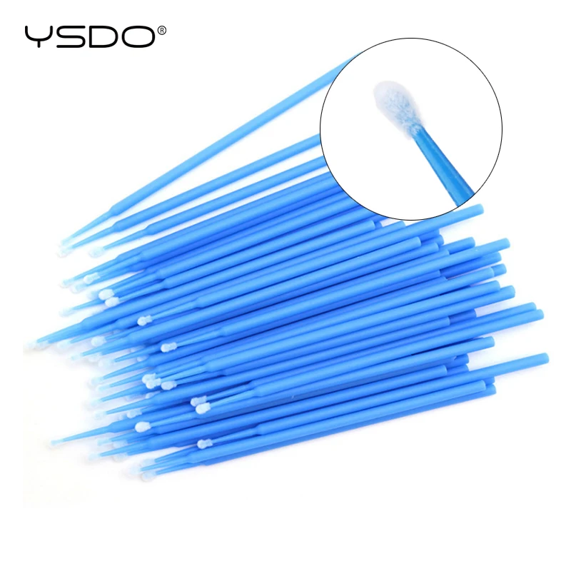 100 ชิ้นผ้าฝ้าย Swab Eyelash Extension เครื่องมือมาสคาร่า Applicator แปรงขนตาแต่งหน้า applicator ลบเครื่องมือ