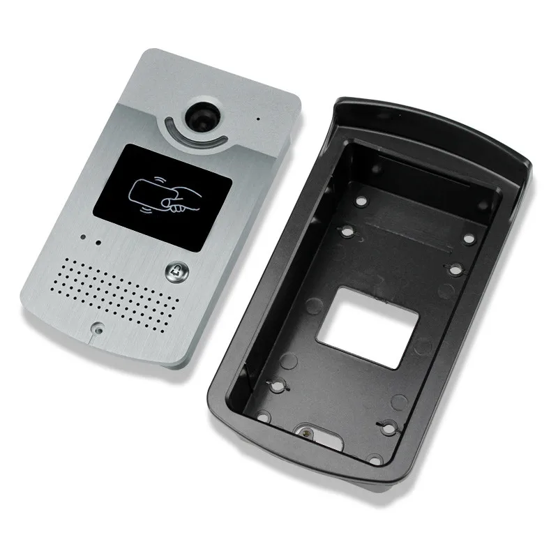Sistema de intercomunicação para máquina de entrada, vídeo e interfone para portas ao ar livre, campainha, câmera com visão noturna cmos, leitor de cartão