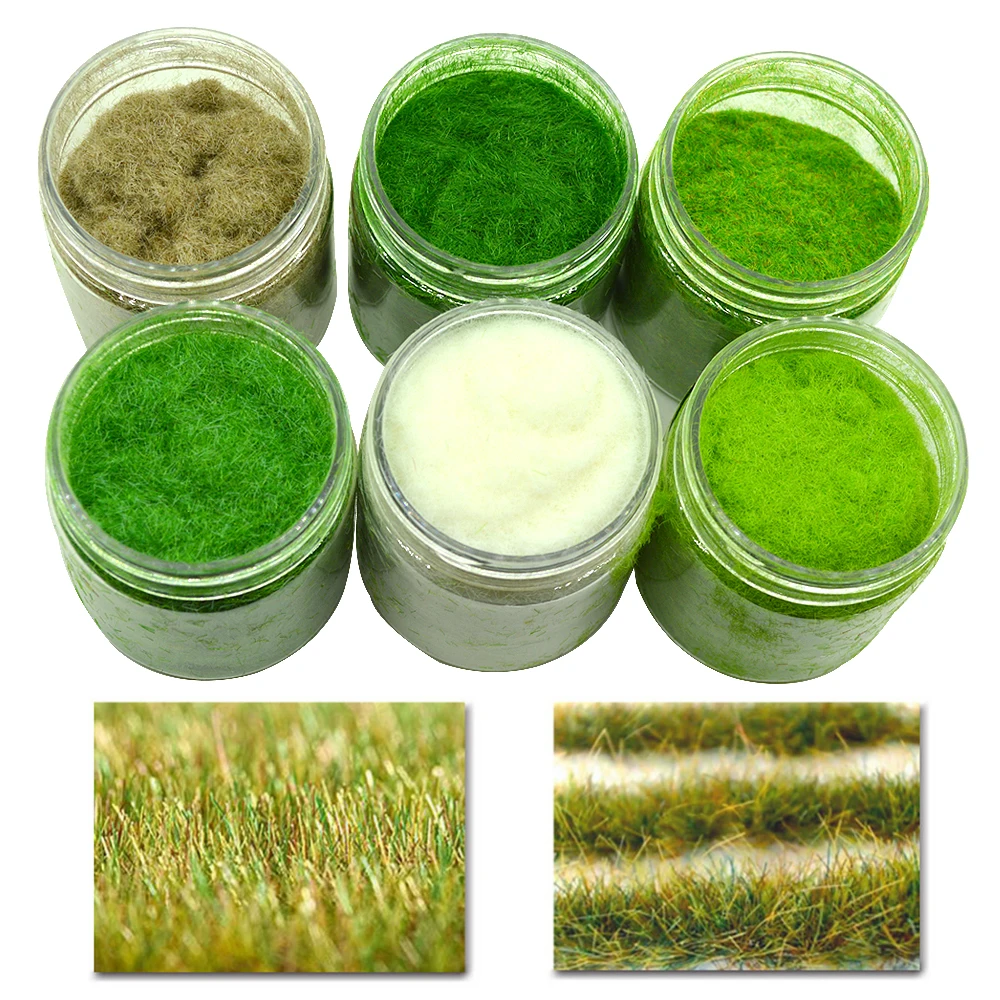 3MM Static Grass Powder Turf Flocking Nylon Materials Diy Building Sand Table Model Scene Layout Diorama Kits 30G/60G