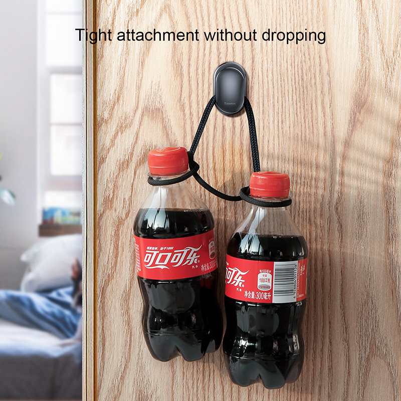 Baseus 4 ピース/ロット車フックオーガナイザー収納ハンガー USB ケーブルヘッドフォンキー収納カーアクセサリー車粘着フックハンガー