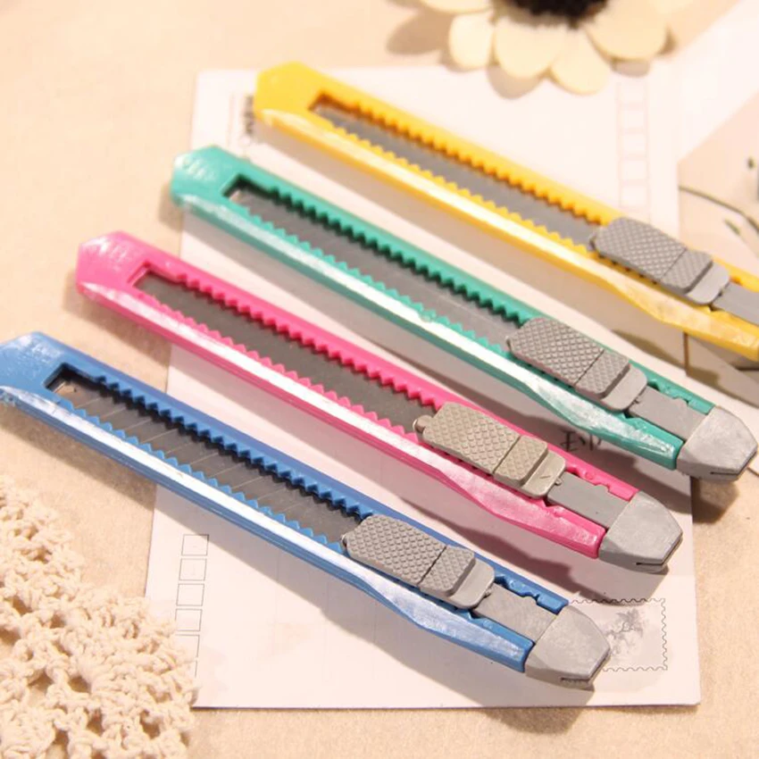 1 PC Box Cutter Utility Knife Snap Off Retractable Razor Blade Knife Tool Cutting Paper