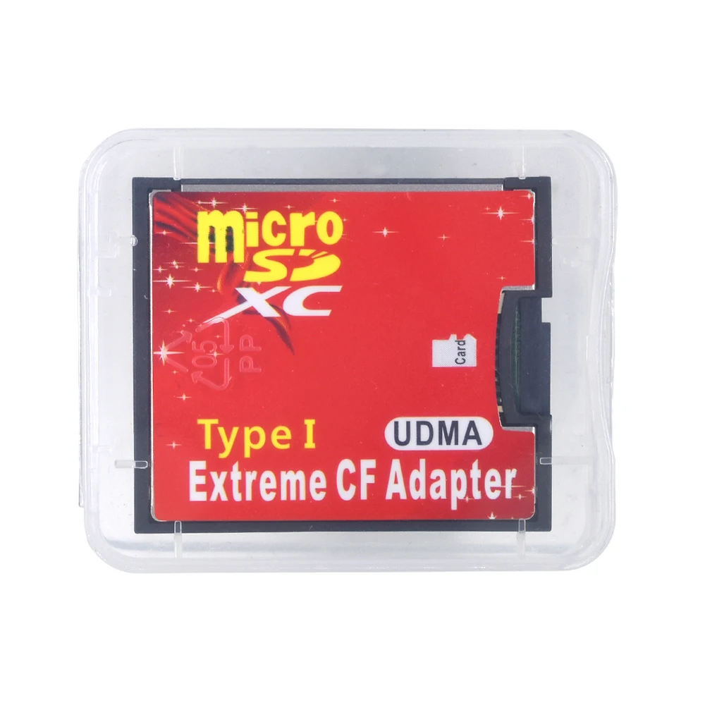 TISHRIC nuevo Micro SD TF a adaptador tarjeta CF para MicroSD/HC a Compact Flash tipo I lector de tarjetas de memoria convertidor para cámara