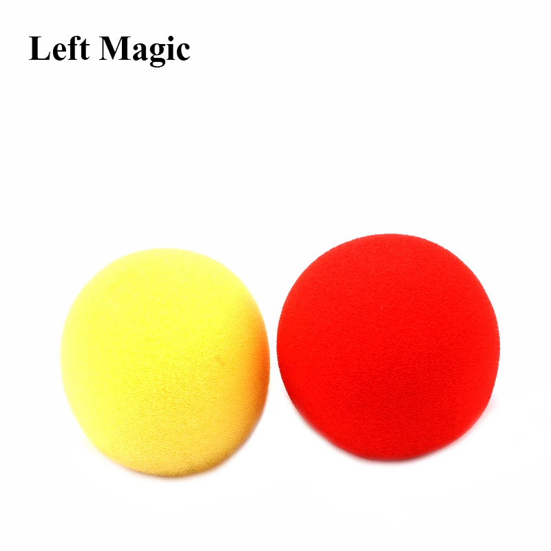 2 unids/set bola de esponja que cambia de Color, trucos de magia, esponjas súper suaves divertidas, bola que cambia, accesorios mágicos cuadrados de primer plano para escenario