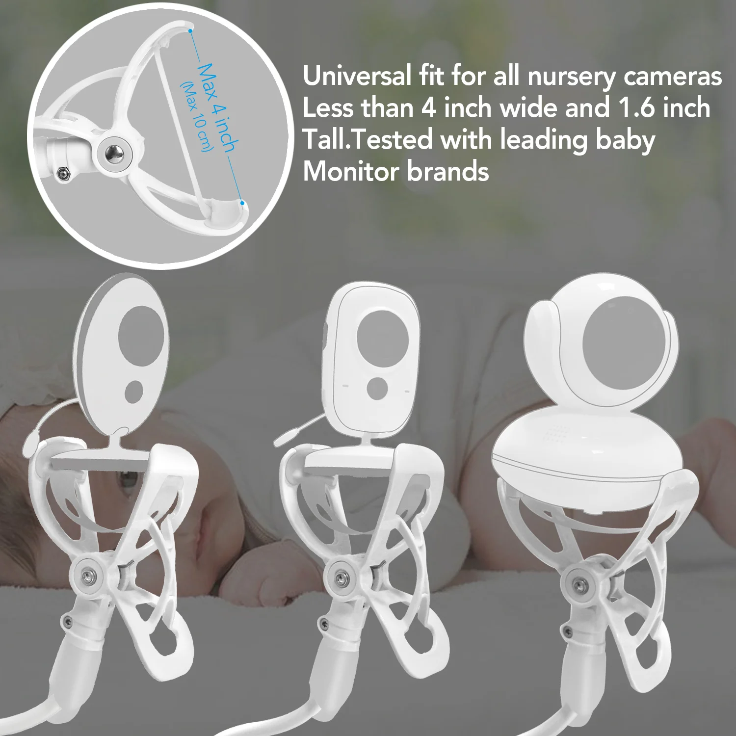 Soporte de teléfono Universal multifunción para cama, soporte de brazo largo ajustable de 85cm para Monitor de bebé, cámara de montaje en pared para estante X5