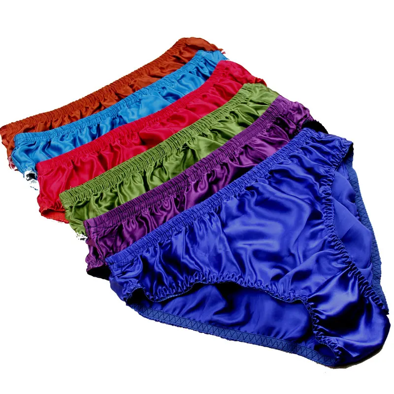 Hot Bán 100% Lụa Áo Võ Sĩ Nam Lụa Quần Lót Lụa Màu Trơn Nam Xxl Quần Lót
