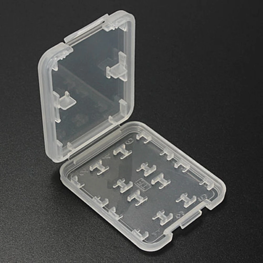 1 Máy Tính 8 Trong 1 Tấm Bảo Vệ Giá Đỡ Nhựa Trong Suốt Mini SD SDHC TF MS Lưu Trữ Thẻ Nhớ Hộp túi