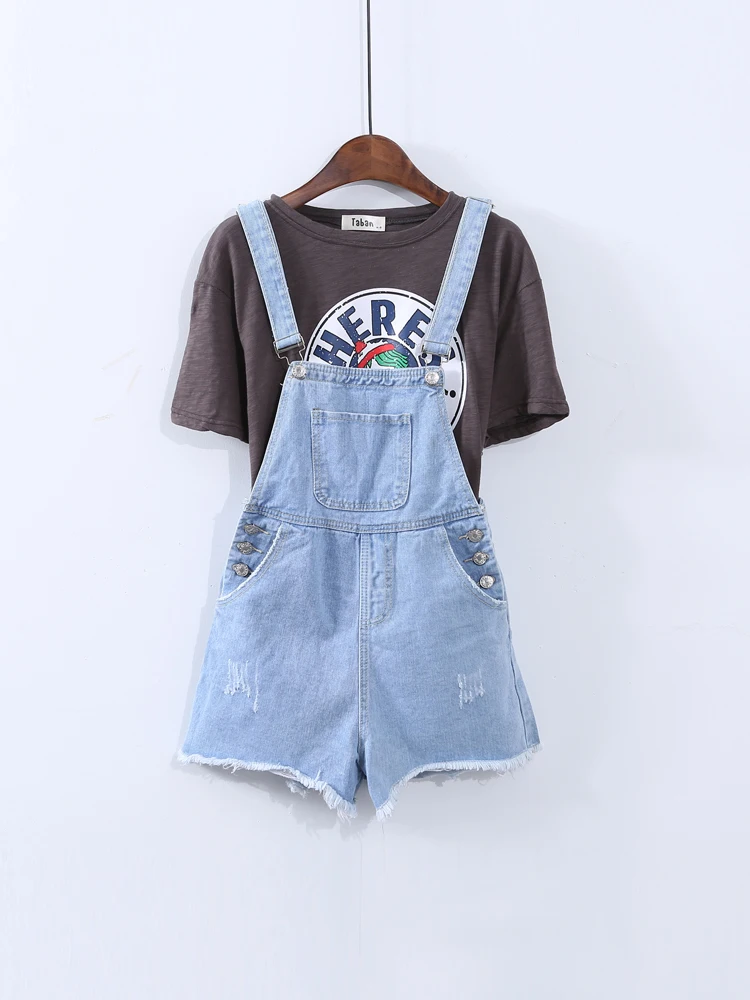 Mono vaquero Vintage para mujer, peto coreano Ulzzang, monos Harajuku con borlas y botones laterales, monos vaqueros negros de verano