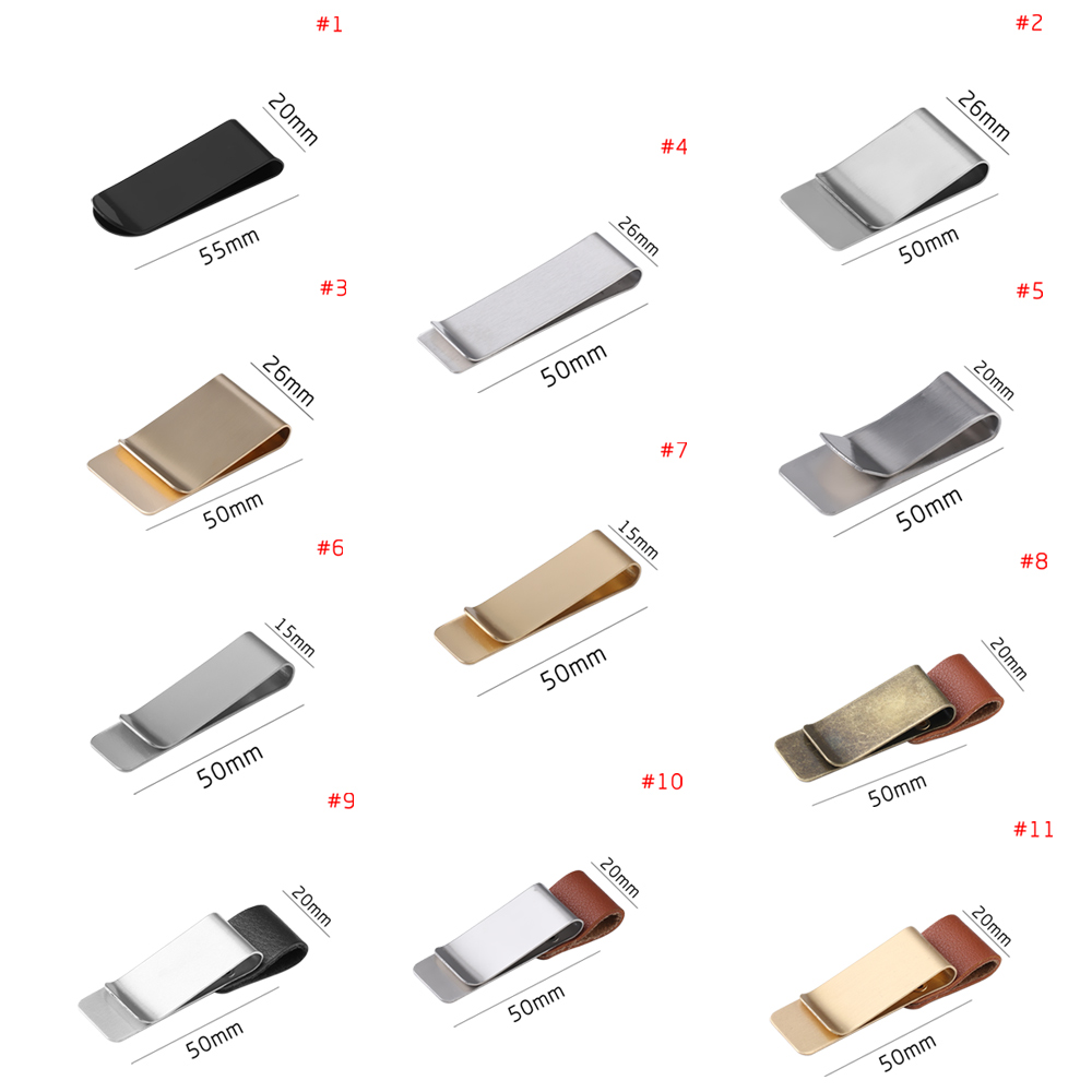 Aço inoxidável Handmade Couro Brass Clips, Pen Holder Clip, Journal Notebook Pasta De Papel, Escola e Material de Escritório