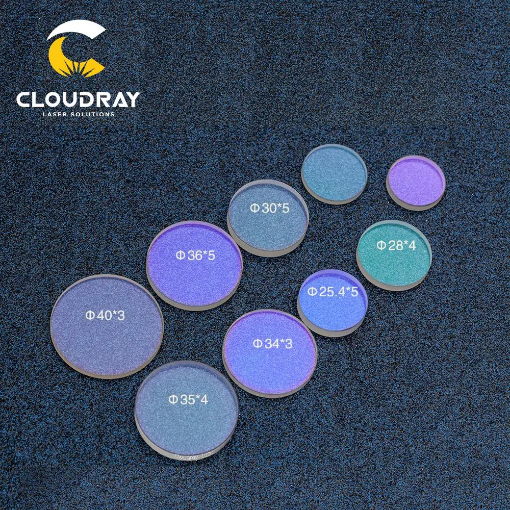 Cloudray Laser Bảo Vệ Windows D20 - D29 Series Thạch Anh Hợp Nhất Silica Cho Sợi Laser 1064nm Precitec Raytools WSX