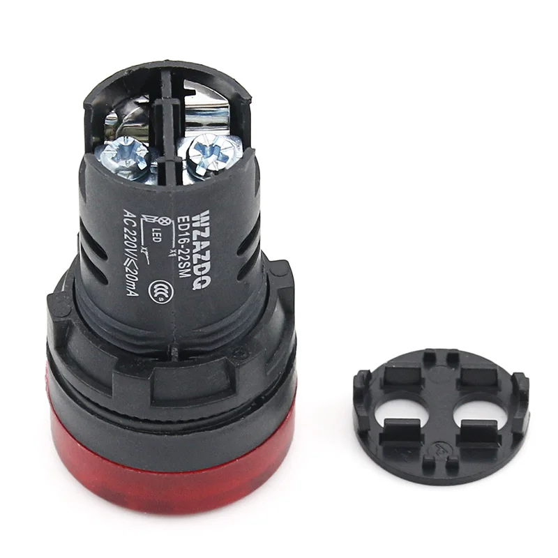 Có Nước Âm Thanh Và Đèn Flash Âm Thanh Và Ánh Sáng Còi ED16-22SM Thiết Bị Báo Động 22MM 12V 24V 220V.