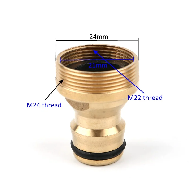 Đồng M22 M24 Ren Vòi Nước Đầu Nối Ống Tập Tích Tắc, Bộ Chuyển Đổi Lắp Vườn Đầu Nối Nhanh