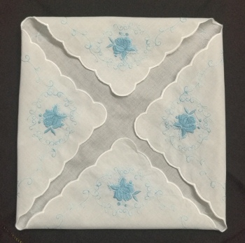 Набор из 12 носовых платков с цветочной вышивкой, 12x12 дюймов