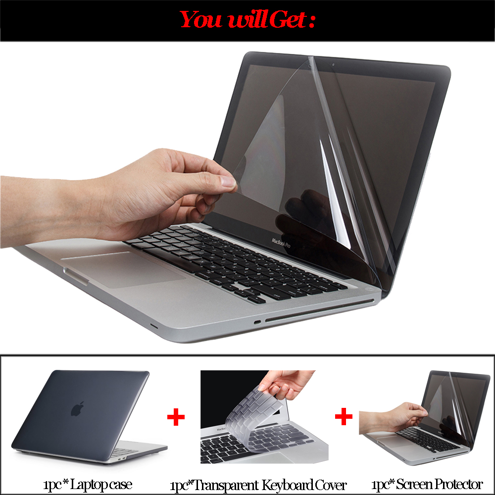Чехол для ноутбука Macbook Air 13 Чехол M1 2022 M2 Air 15 2023 Pro 14 16 M4 M3 Чехол Mac book Pro 13.3 Funda Matte Hard Shell
