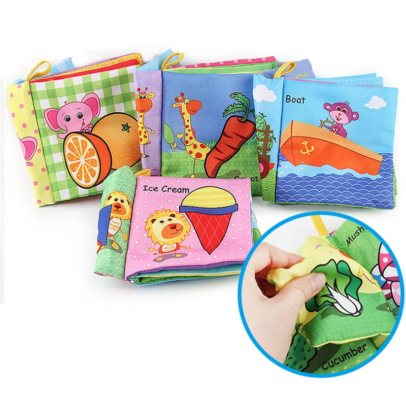 Lục Lạc Cho Bé Cũi Di Động Đồ Chơi Động Vật Sách Vải Xào Xạc Âm Thanh Sơ Sinh Xe Đẩy Treo Bebe Đầu Học Giáo Dục Đồ Chơi Cho Bé