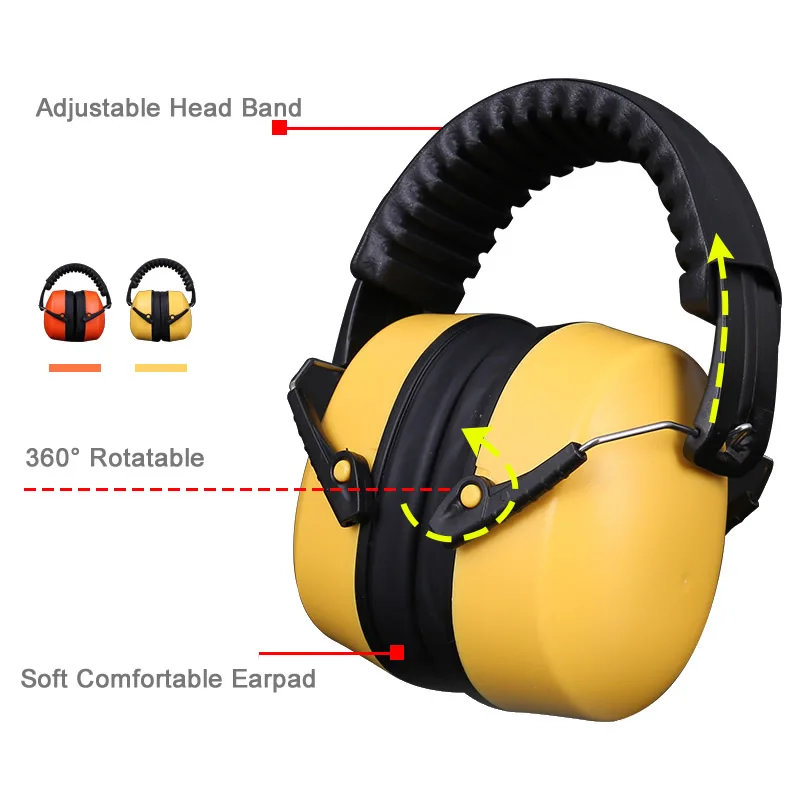 Chống Ồn An Toàn bao Tai Có Thể Điều Chỉnh Trên Đầu SNR-35dB Tai Cho Công Việc Nghiên Cứu Chụp Đánh Trống Bảo Vệ Thính Giác