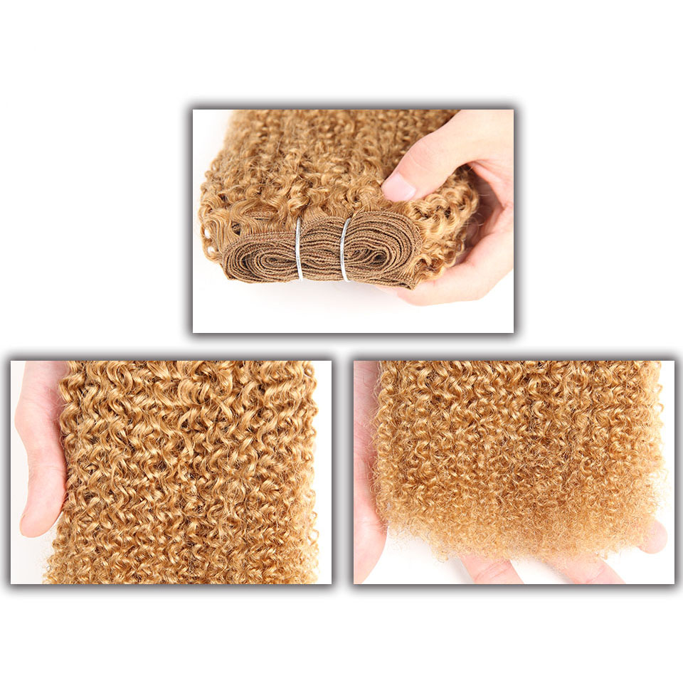 ブラジルのカーリーヘアエクステンション,天然カーリーヘア,1ピースのみ,#27 #30,赤,送料無料