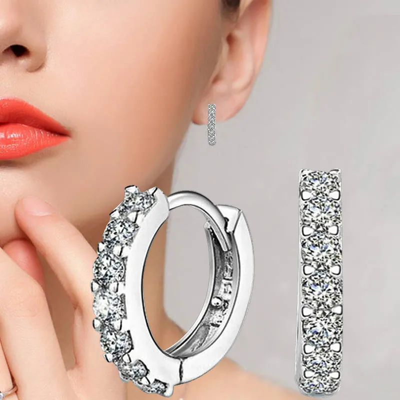 Orecchini-Pendientes de cristal para Mujer, aretes de zirconia, joyería
