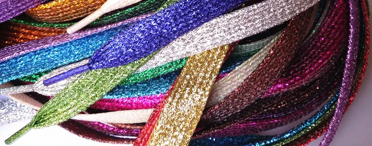 Sáng Bóng Lấp Lánh Vàng Bạc Nhiều Màu Sắc Tươi Sáng Dây Giày 16 Màu 110 Cm Giày Sneaker Thể Thao Dây Bootlaces Dây Giày Dây