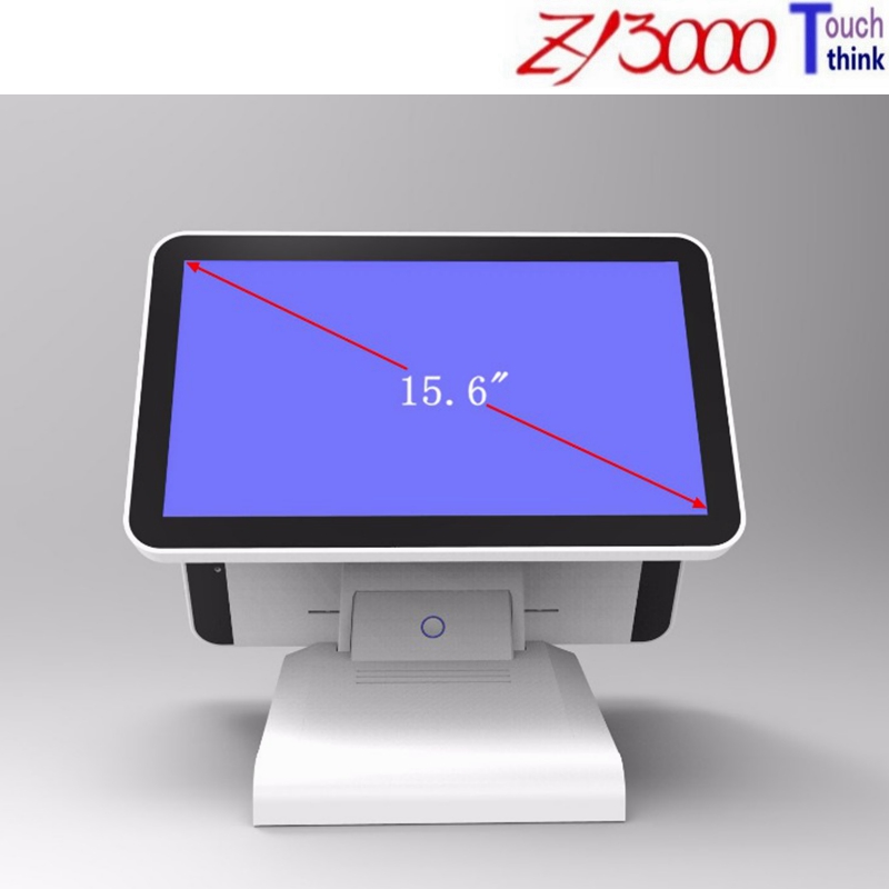 ใหม่สต็อก i7 cpu 16g RAM 512G SSD 15.6 นิ้วหน้าจอคู่จอคอมพิวเตอร์ windows pos ระบบ all in one PC