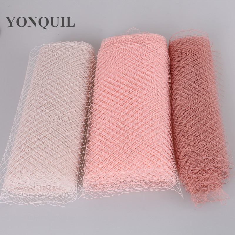 25 cm rosa birdcage véu rede velling millinery véu tecido diy para mulheres fascinator base material chapéu 10 quintal/lote