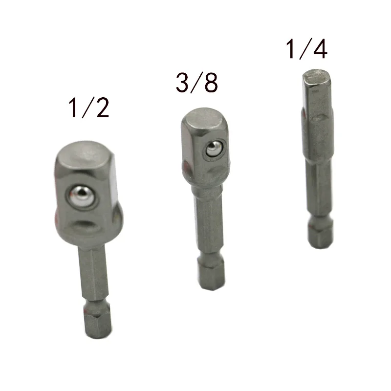 Chrome Vanadium Ổ Cắm Adapter Seth EX Vít 1/4 "3/8" 1/2 "Nối Dài Khoan Hex Bit bộ Dụng Cụ Điện
