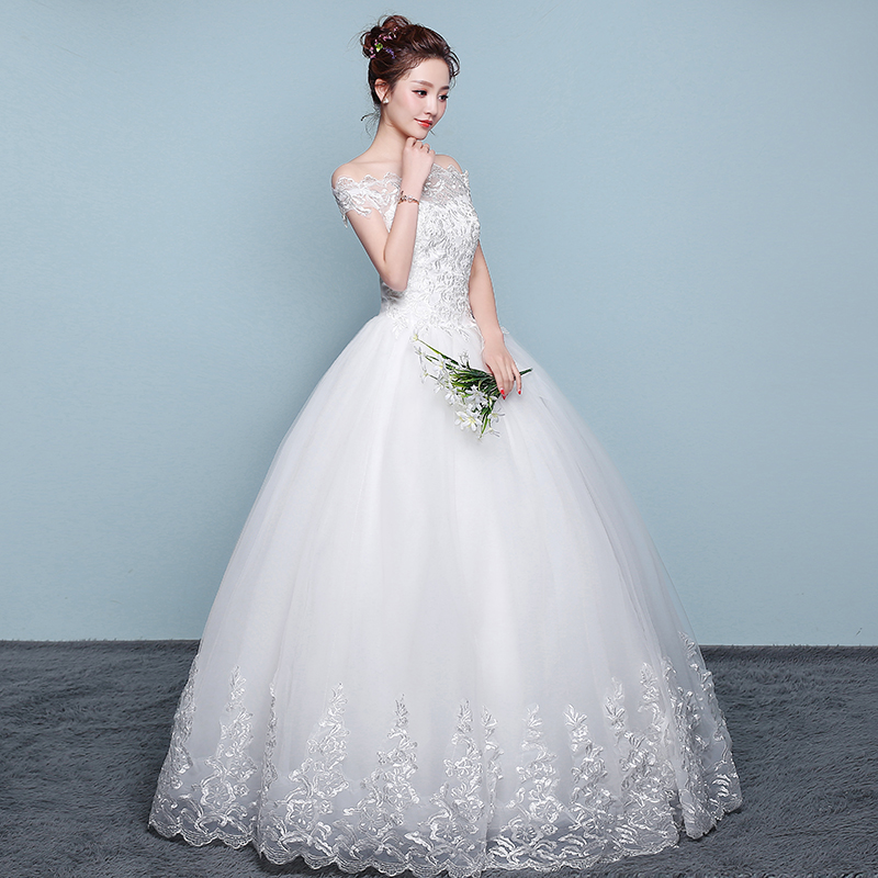 Hochzeitskleid 2024, neu, günstig, U-Boot-Ausschnitt, Ballkleid, schulterfrei, Prinzessin, Brautkleider, Übergröße, Vestido De Noiva, individuell