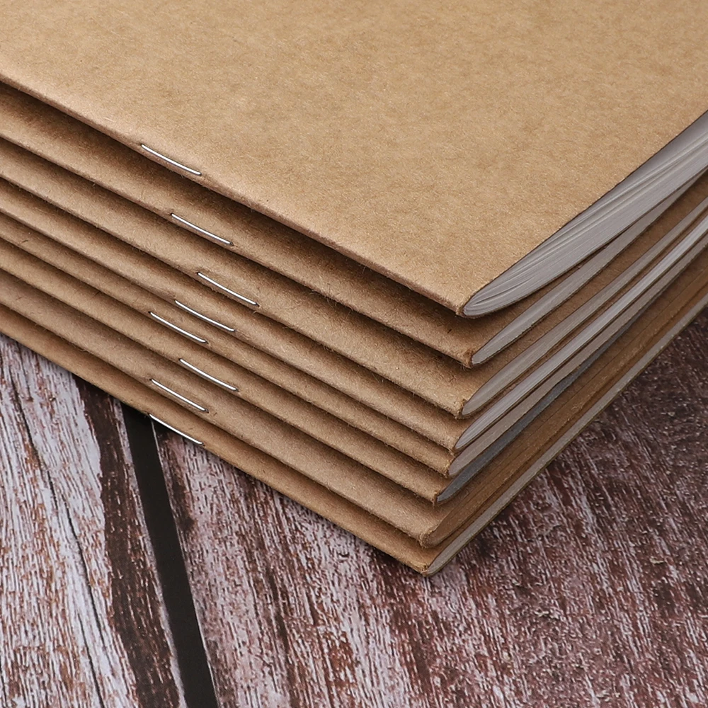 Creative Kraft Paper Traveler Notebook Inside Page Diary Notebook Blank Line Book