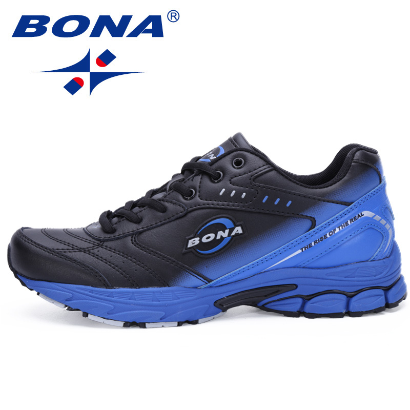 BONA รองเท้าวิ่งผู้ชายสไตล์ใหม่ทั่วไปกีฬารองเท้ารองเท้าเดินกลางแจ้งผู้ชายรองเท้าผ้าใบผู้หญิงสบายกีฬารองเท้าวิ่ง