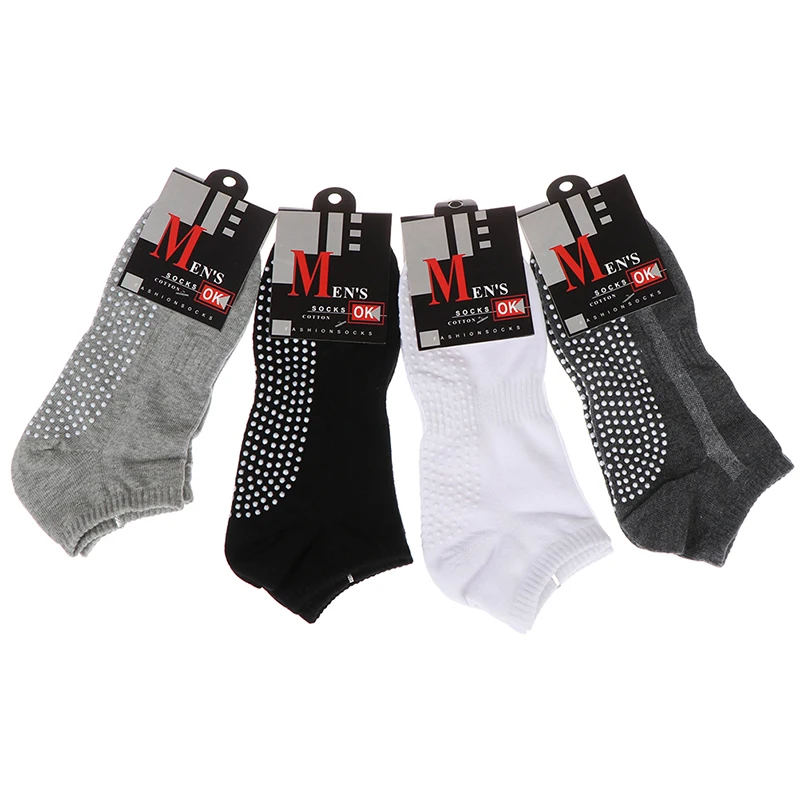 Calcetines deportivos de algodón para hombre, medias antideslizantes y transpirables para Yoga, 1 par, envío directo